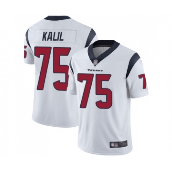 Youth Houston Texans 75 Matt Kalil White Vapor Untouchable Limited Player Football Jersey