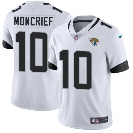 Men's Nike Jacksonville Jaguars 10 Donte Moncrief White Vapor Untouchable Limited Player NFL Jersey