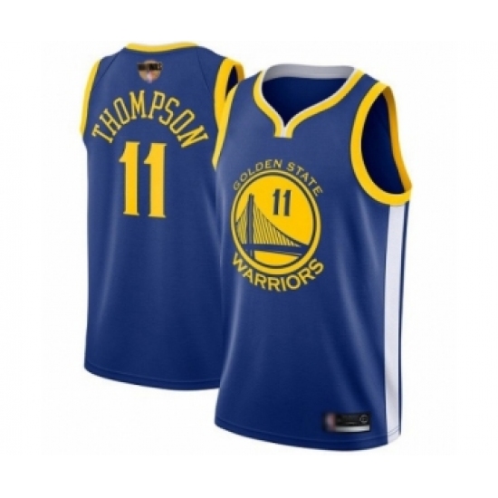 Youth Golden State Warriors 11 Klay Thompson Swingman Royal Blue 2019 Basketball Finals Bound Basketball Jersey - Icon Edition