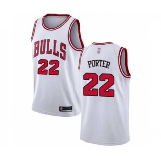 Women's Chicago Bulls 22 Otto Porter Authentic White Basketball Jersey - Association Edition