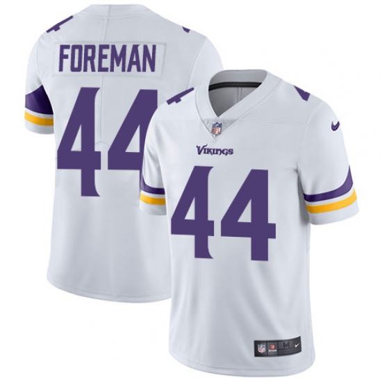 Men's Nike Minnesota Vikings 44 Chuck Foreman White Vapor Untouchable Limited Player NFL Jersey