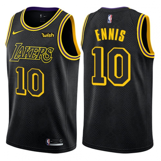 Women's Nike Los Angeles Lakers 10 Tyler Ennis Swingman Black NBA Jersey - City Edition