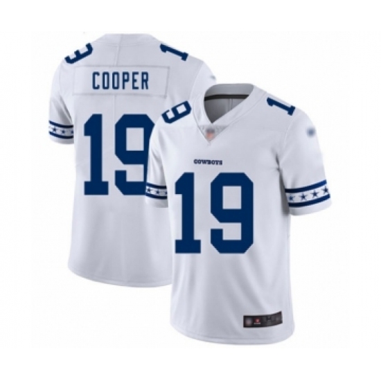 Men's Dallas Cowboys 19 Amari Cooper White Team Logo Fashion Limited Football Jersey