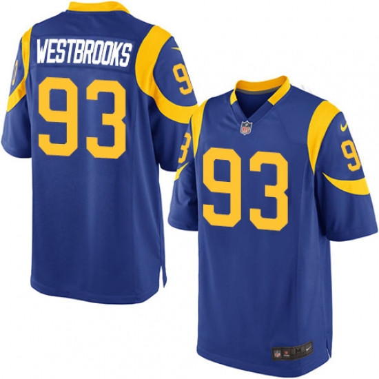 Men's Nike Los Angeles Rams 93 Ethan Westbrooks Game Royal Blue Alternate NFL Jersey