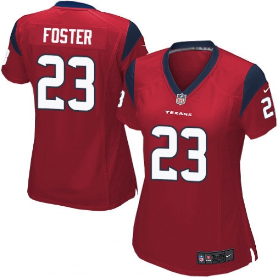 Women's Nike Houston Texans 23 Arian Foster Game Red Alternate NFL Jersey