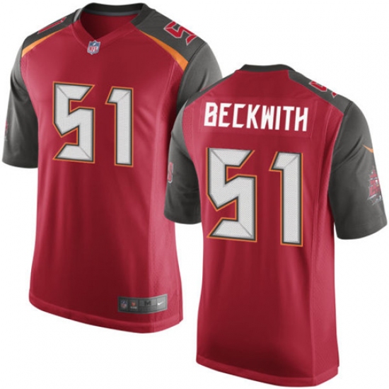 Men's Nike Tampa Bay Buccaneers 51 Kendell Beckwith Game Red Team Color NFL Jersey