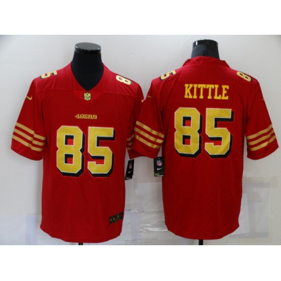 Men's San Francisco 49ers 85 George Kittle Red Gold Untouchable Limited Jersey