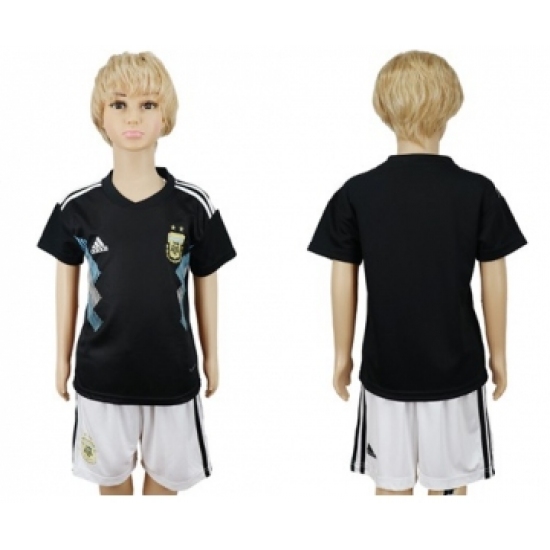 Argentina Blank Away Kid Soccer Country Jersey