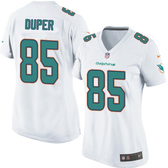 Women's Nike Miami Dolphins 85 Mark Duper Game White NFL Jersey