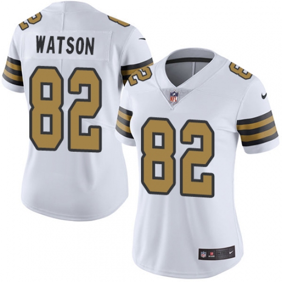Women's Nike New Orleans Saints 82 Benjamin Watson Limited White Rush Vapor Untouchable NFL Jersey