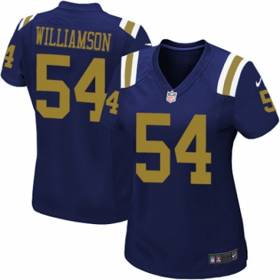 Women's Nike New York Jets 54 Avery Williamson Limited Navy Blue Alternate NFL Jersey