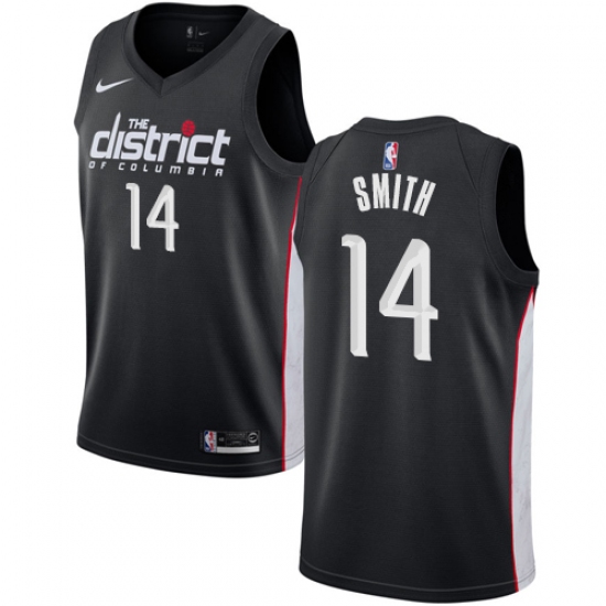 Men's Nike Washington Wizards 14 Jason Smith Swingman Black NBA Jersey - City Edition