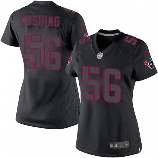 Women's Nike Houston Texans 56 Brian Cushing Limited Black Impact NFL Jersey