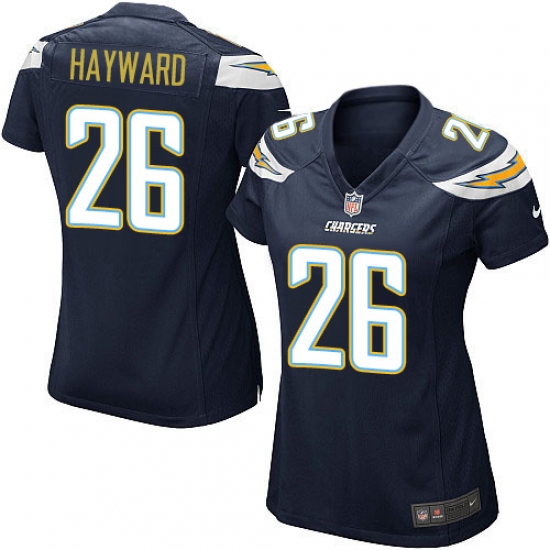 Women's Nike Los Angeles Chargers 26 Casey Hayward Game Navy Blue Team Color NFL Jersey