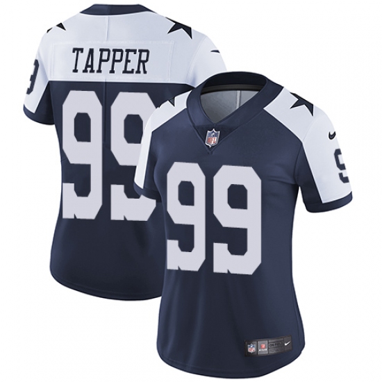 Women's Nike Dallas Cowboys 99 Charles Tapper Navy Blue Throwback Alternate Vapor Untouchable Limited Player NFL Jersey