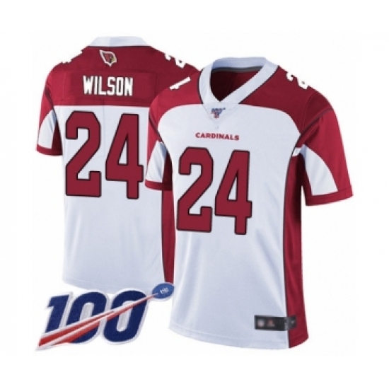 Men's Arizona Cardinals 24 Adrian Wilson White Vapor Untouchable Limited Player 100th Season Football Jersey