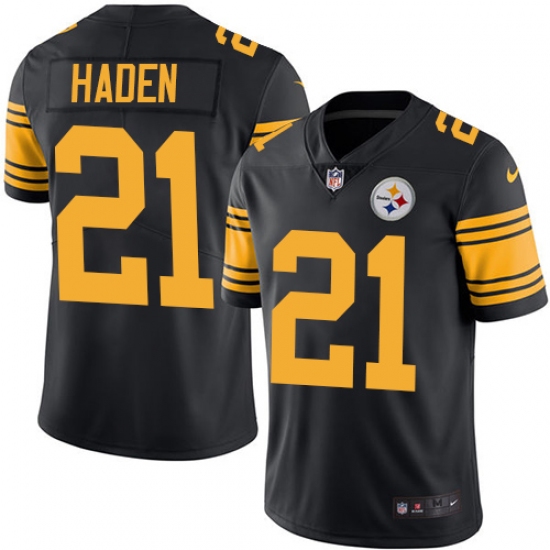 Youth Nike Pittsburgh Steelers 21 Joe Haden Limited Black Rush Vapor Untouchable NFL Jersey