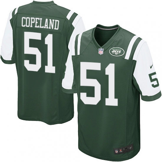 Men's Nike New York Jets 51 Brandon Copeland Game Green Team Color NFL Jersey