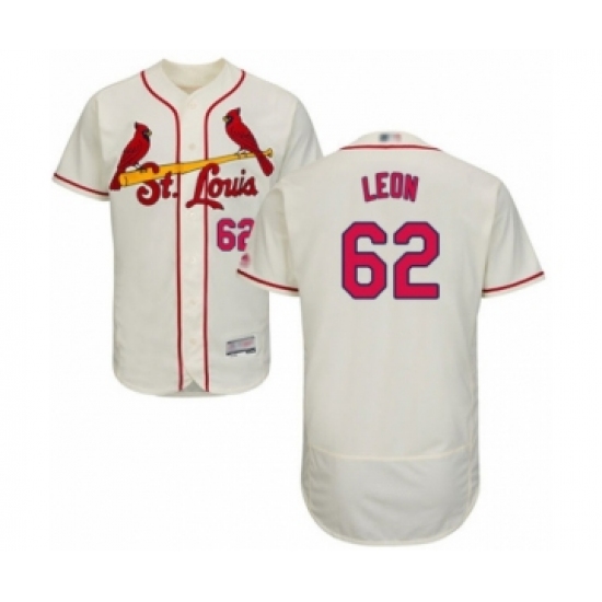 Men's St. Louis Cardinals 62 Daniel Ponce de Leon Cream Alternate Flex Base Authentic Collection Baseball Player Jersey