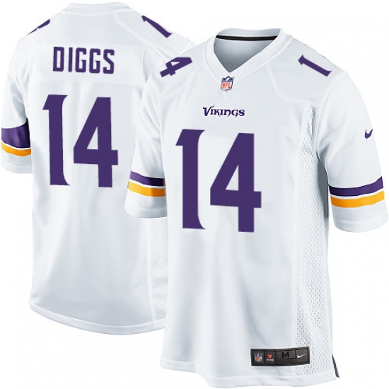 Men's Nike Minnesota Vikings 14 Stefon Diggs Game White NFL Jersey