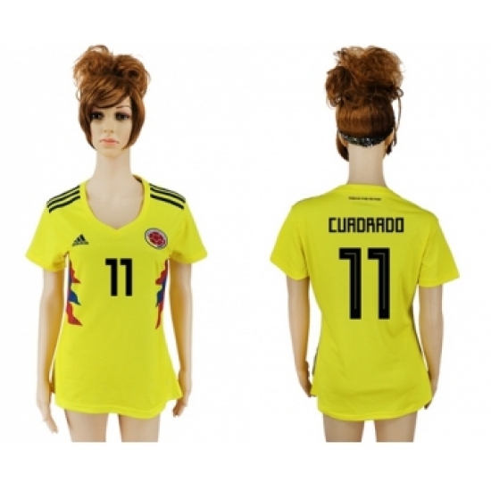 Women's Colombia 11 Cuadrado Home Soccer Country Jersey