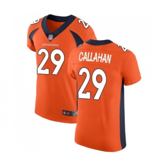 Men's Denver Broncos 29 Bryce Callahan Orange Team Color Vapor Untouchable Elite Player Football Jersey
