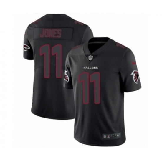 Men's Nike Atlanta Falcons 11 Julio Jones Limited Black Rush Impact NFL Jersey