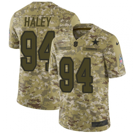 Men's Nike Dallas Cowboys 94 Charles Haley Limited Camo 2018 Salute to Service NFL Jersey