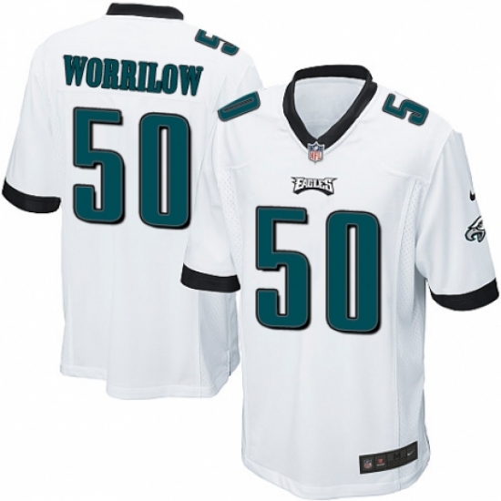 Men's Nike Philadelphia Eagles 50 Paul Worrilow Game White NFL Jersey