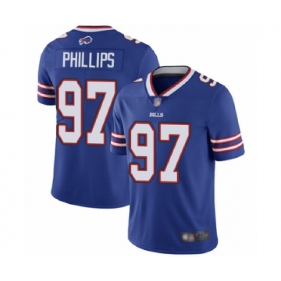Men's Buffalo Bills 97 Jordan Phillips Royal Blue Team Color Vapor Untouchable Limited Player Football Jersey
