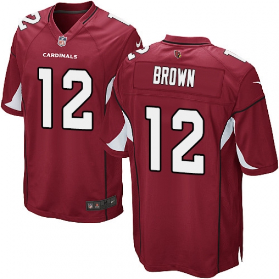 Men's Nike Arizona Cardinals 12 John Brown Game Red Team Color NFL Jersey
