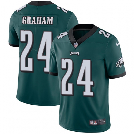 Men's Nike Philadelphia Eagles 24 Corey Graham Midnight Green Team Color Vapor Untouchable Limited Player NFL Jersey