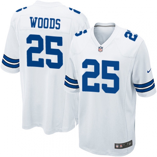 Men's Nike Dallas Cowboys 25 Xavier Woods Game White NFL Jersey