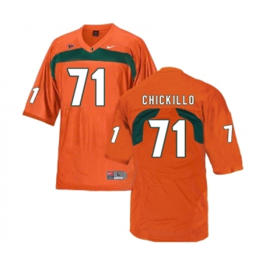 Miami Hurricanes 71 Anthony Chickillo Orange College Football Jersey