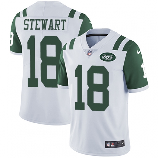 Men's Nike New York Jets 18 ArDarius Stewart White Vapor Untouchable Limited Player NFL Jersey