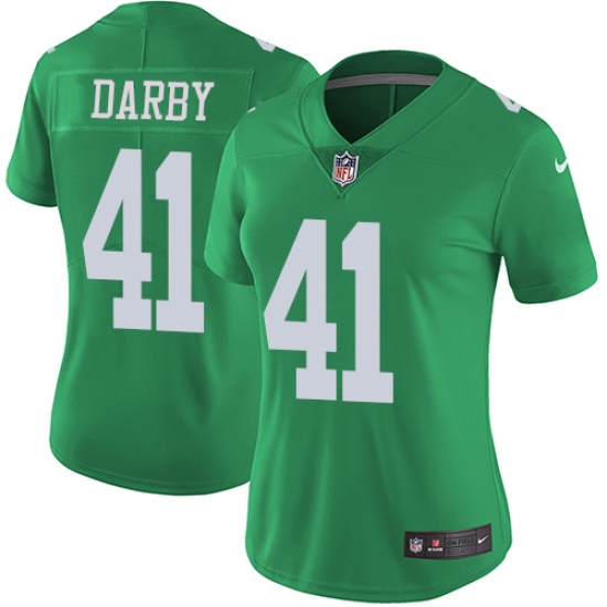Women's Nike Philadelphia Eagles 41 Ronald Darby Limited Green Rush Vapor Untouchable NFL Jersey
