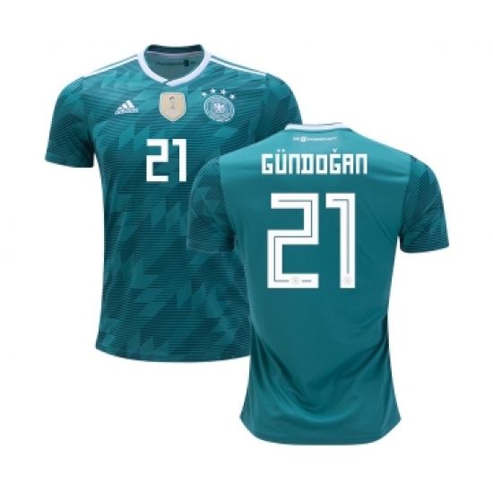 Germany 21 Gundogan Away Kid Soccer Country Jersey