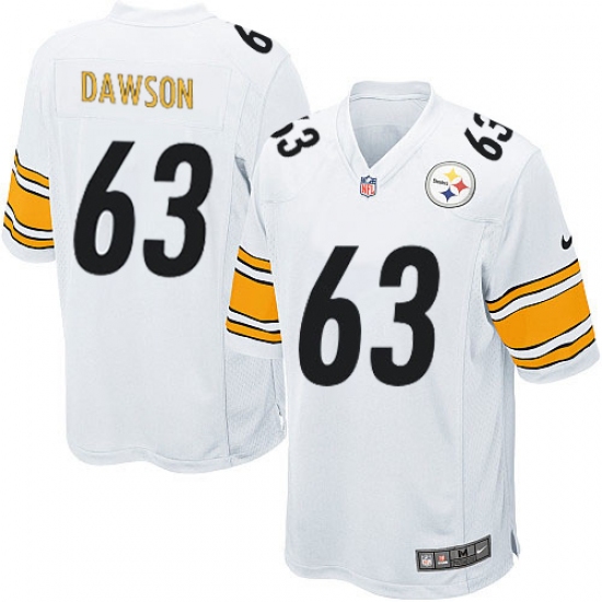 Men's Nike Pittsburgh Steelers 63 Dermontti Dawson Game White NFL Jersey