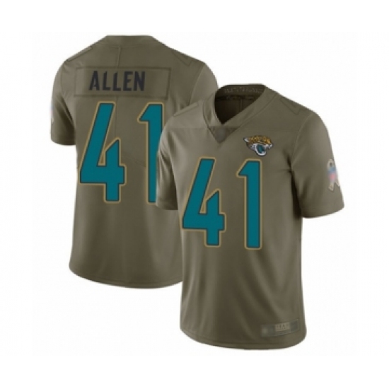 Youth Jacksonville Jaguars 41 Josh Allen Limited Olive 2017 Salute to Service Football Jersey