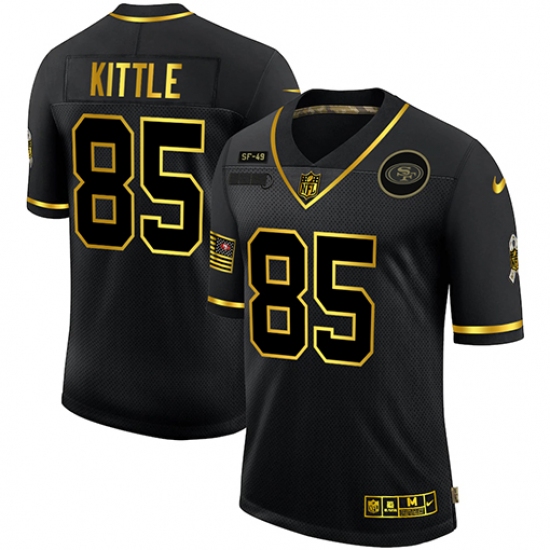 Men's San Francisco 49ers 85 George Kittle Olive Gold Nike 2020 Salute To Service Limited Jersey