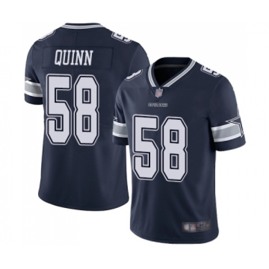 Men's Dallas Cowboys 58 Robert Quinn Navy Blue Team Color Vapor Untouchable Limited Player Football Jersey