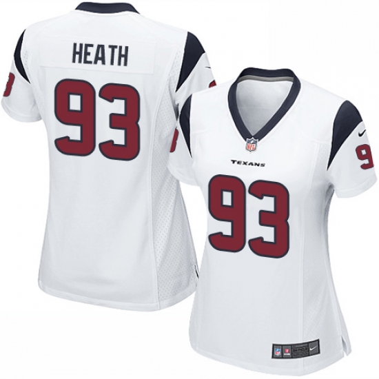 Women's Nike Houston Texans 93 Joel Heath Game White NFL Jersey