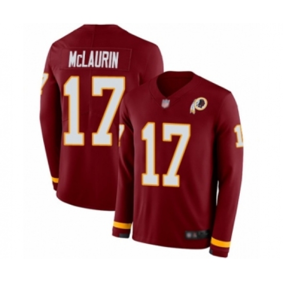 Youth Washington Redskins 17 Terry McLaurin Limited Burgundy Therma Long Sleeve Football Jersey