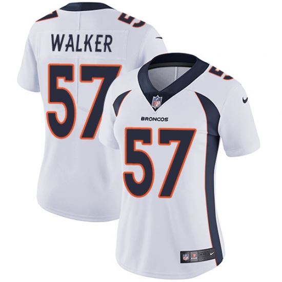 Women's Nike Denver Broncos 57 Demarcus Walker White Vapor Untouchable Limited Player NFL Jersey