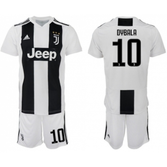Juventus 10 Dybala Home Kid Soccer Club Jersey