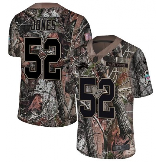 Youth Nike Detroit Lions 52 Christian Jones Limited Camo Rush Realtree NFL Jersey