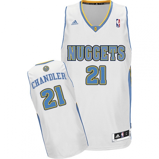 Men's Adidas Denver Nuggets 21 Wilson Chandler Swingman White Home NBA Jersey