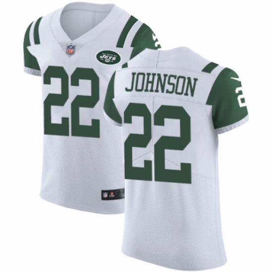 Men's Nike New York Jets 22 Trumaine Johnson White Vapor Untouchable Elite Player NFL Jersey