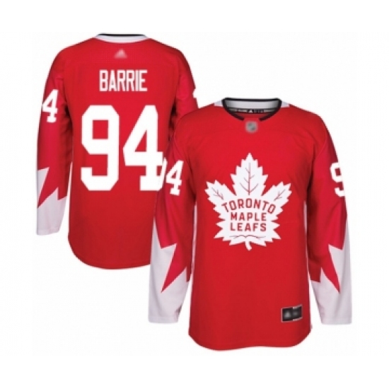Men's Toronto Maple Leafs 94 Tyson Barrie Authentic Red Alternate Hockey Jersey