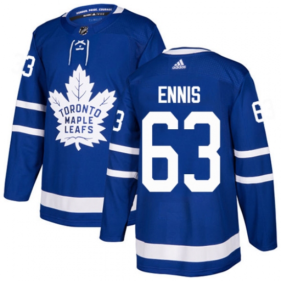 Men's Adidas Toronto Maple Leafs 63 Tyler Ennis Authentic Royal Blue Home NHL Jersey